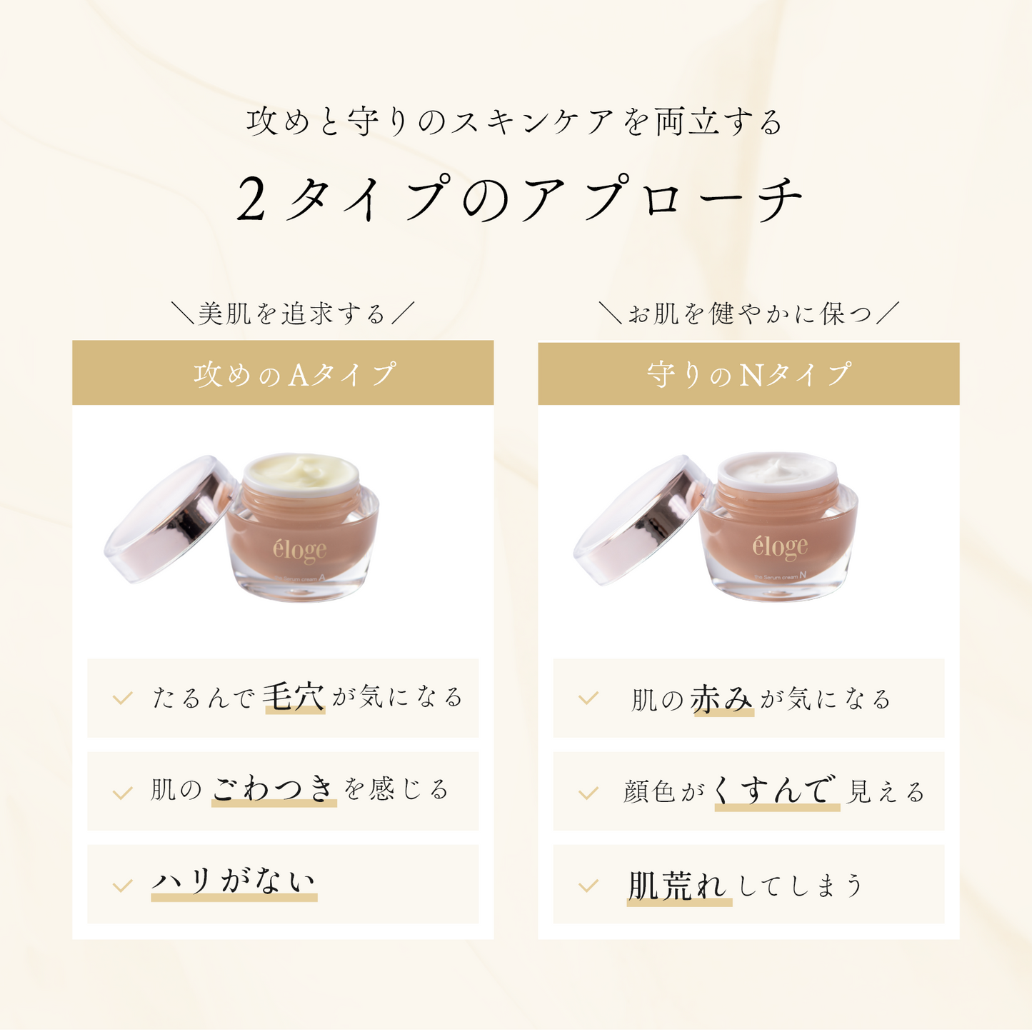 セラムクリーム 30g A & N セット – eloge公式オンラインストア